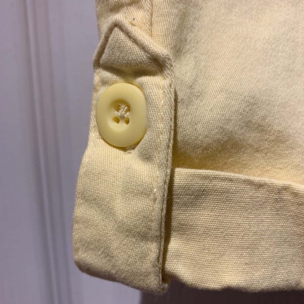Yellow Stretch Button Shorts - Picture 4 of 6